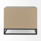 Genevieve I Gray Fir Veneer w/ Iron Frame & 3 Drawer Accent Cabinet - 39.0L x 15.7W x 30.9H
