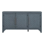 60W Cabinet Sideboard with Adjustable Shelves and Pine veneer - N/A