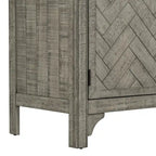 60W Cabinet Sideboard with Adjustable Shelves and Pine veneer - N/A