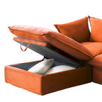 U Shape Couch Sectional for Living Room, Convertible Sectional Sofa, Modular Sectional Couch with Ottomans for Living Room