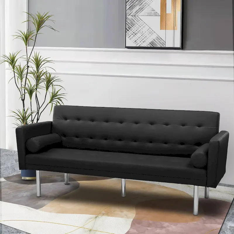 Futon Sofa Bed, Convertible Futon Couch Bed, Loveseat Sleeper Sofa, Daybed for Living Room, Apartment, Office