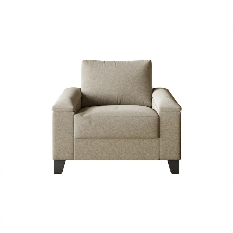CraftPorch Simple Style Linen Upholstered Arm Chair