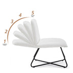 Mid Century Faux Leather Accent Chair With Adjustable Backrest Set of 2 - 31.5 H X 22.2 W X 23.6 D