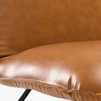 Mid Century Faux Leather Accent Chair With Adjustable Backrest Set of 2 - 31.5 H X 22.2 W X 23.6 D