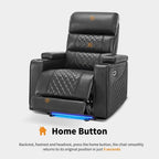 MCombo Power Recliner Chair, Electric Reclining Sofa with Adjustable Headrest and USB & Type Port, Faux Leather HTS432