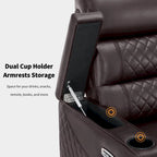 MCombo Power Recliner Chair, Electric Reclining Sofa with Adjustable Headrest and USB & Type Port, Faux Leather HTS432