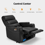MCombo Power Recliner Chair, Electric Reclining Sofa with Adjustable Headrest and USB & Type Port, Faux Leather HTS432