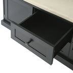 3-in-1 Design Hall Tree with Storage Bench,3 Hooks and Cushion
