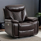 Ebello Leather Electric Power Recliner with Comfortable Footrest for Living Room