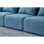 Living Room Furniture Three Seat Lazy Sofa Teddy Fabric White,High quality and durable