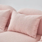 Living Room Furniture Three Seat Lazy Sofa Teddy Fabric White,High quality and durable