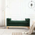 Upholstered Bench with Wood Legs