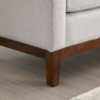 Upholstered Bench with Wood Legs