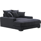 US Pride Furniture Luxe Oversized Soft Corduroy Fabric Chaise Sofa for Living Room and Bedroom