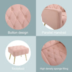 Upholstered Wingback Chair with Ottoman