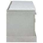 Storage Bench with 2 Drawers, 2 Cabinets and Removable Cushion - 42.5L x 15.9W x 17.5H