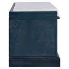Storage Bench with 2 Drawers, 2 Cabinets and Removable Cushion - 42.5L x 15.9W x 17.5H