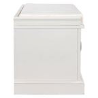 Storage Bench with 2 Drawers, 2 Cabinets and Removable Cushion - 42.5L x 15.9W x 17.5H