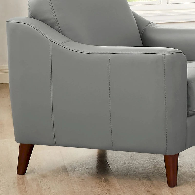 Hydeline Westcott Top Grain Leather Chair with Memory Foam and Springs