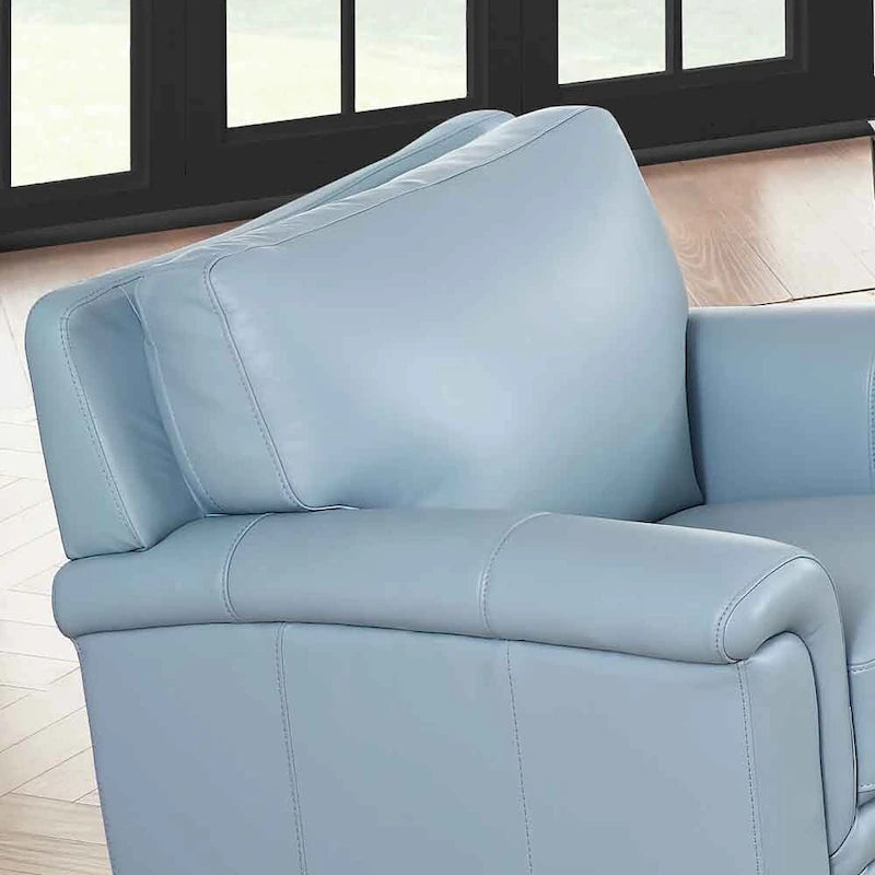 Hydeline Westcott Top Grain Leather Chair with Memory Foam and Springs