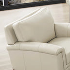 Hydeline Westcott Top Grain Leather Chair with Memory Foam and Springs