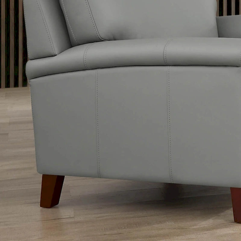 Hydeline Westcott Top Grain Leather Chair with Memory Foam and Springs
