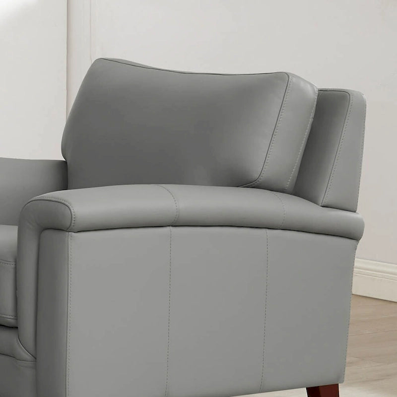 Hydeline Westcott Top Grain Leather Chair with Memory Foam and Springs