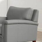 Hydeline Westcott Top Grain Leather Chair with Memory Foam and Springs