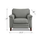 Hydeline Westcott Top Grain Leather Chair with Memory Foam and Springs