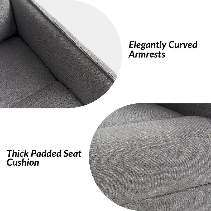 Curtis Rocker Swivel Recliner with Two Side Pockets by HULALA HOME
