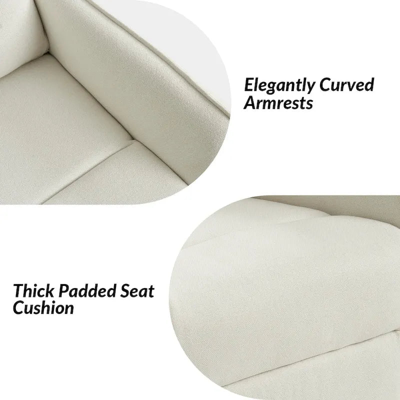 Curtis Rocker Swivel Recliner with Two Side Pockets by HULALA HOME