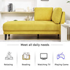 Mid-Century Modern Upholstered Chaise Lounge Sofa