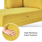 Mid-Century Modern Upholstered Chaise Lounge Sofa