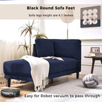 Mid-Century Modern Upholstered Chaise Lounge Sofa