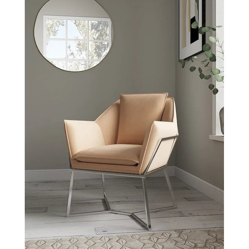 Origami Velvet Accent Chair