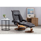 Relax-R Montreal Recliner and Ottoman Top Grain Leather