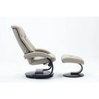 Relax-R Montreal Recliner and Ottoman Top Grain Leather