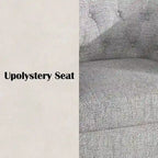 Swivel Cuddle Fabric Accent Chair with Button-Tufting