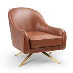 VredHom Modern Swivel Accent Chair with Stainless Steel Legs