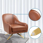 VredHom Modern Swivel Accent Chair with Stainless Steel Legs