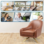 VredHom Modern Swivel Accent Chair with Stainless Steel Legs