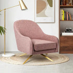 VredHom Modern Swivel Accent Chair with Stainless Steel Legs