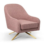 VredHom Modern Swivel Accent Chair with Stainless Steel Legs