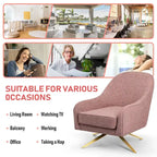 VredHom Modern Swivel Accent Chair with Stainless Steel Legs