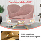 VredHom Modern Swivel Accent Chair with Stainless Steel Legs
