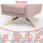 VredHom Modern Swivel Accent Chair with Stainless Steel Legs