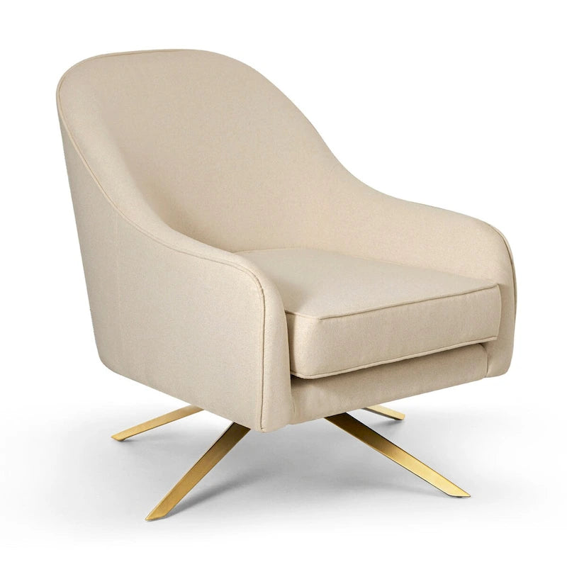 VredHom Modern Swivel Accent Chair with Stainless Steel Legs