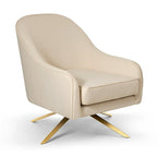 VredHom Modern Swivel Accent Chair with Stainless Steel Legs