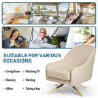 VredHom Modern Swivel Accent Chair with Stainless Steel Legs