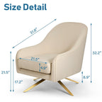 VredHom Modern Swivel Accent Chair with Stainless Steel Legs